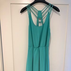 Teal Mid-Thigh Length Dress